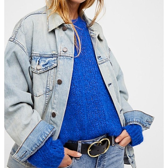 Free People Jackets & Blazers - Free People Oversized Trucker Jacket